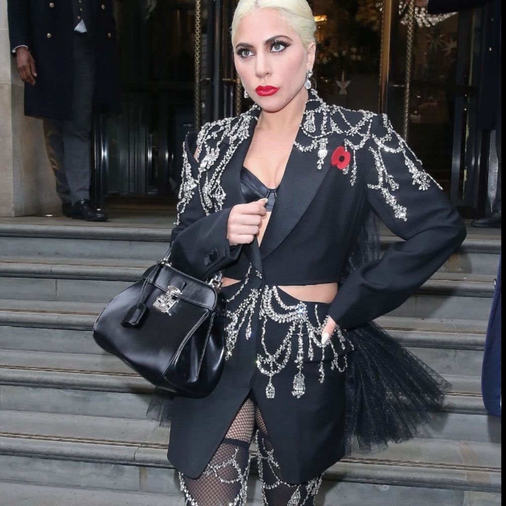 ASO Lady Gaga Alexander McQueen SS22 Embellished Hybrid Jacket/Dress, sz IT40 - Picture 1 of 16